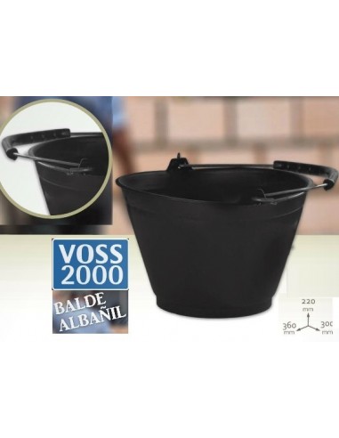 Balde   Plastico   P/ Albañil    " Voss  2000 "    Con Manija Inyectada  (7,5lts)