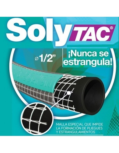 Manguera  De   Riego      Remallada     1/2  * 25  Mts  " Soly Tac " " Nunca Se Estrangula "