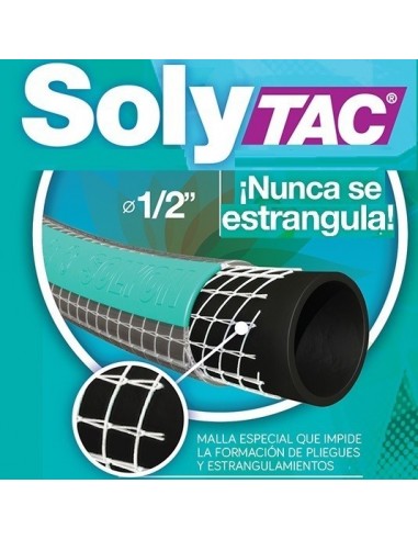 Manguera  De   Riego      Remallada     1/2  * 50  Mts  " Soly Tac " " Nunca Se Estrangula "