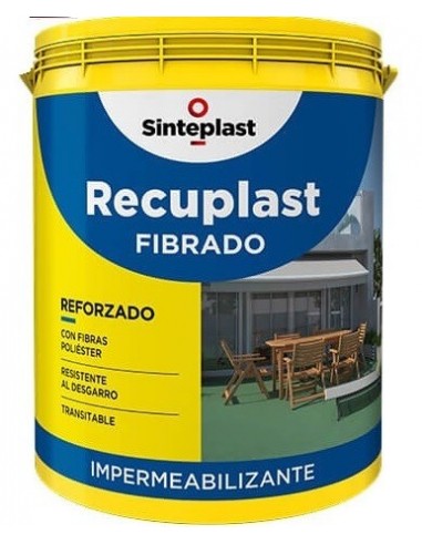 Impermeabilizante  Recuplast  Fibrado  Blanco   4 Kg      " Sinteplast "