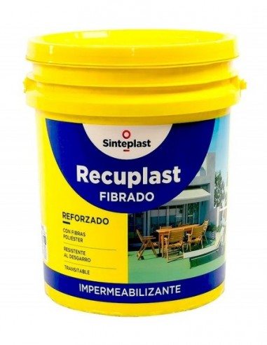 Impermeabilizante  Recuplast  Fibrado  Rojo Tejas    20 Kg      Sinteplast