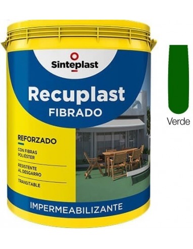 Impermeabilizante  Recuplast  Fibrado  Verde  Cemento    4 Kg  Sinteplast