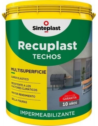 Impermeabilizante  Recuplast  Techos   Blanco   4 Lts     Sinteplast