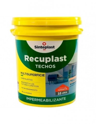 Impermeabilizante  Recuplast  Techos   Blanco  20 Lts     Sinteplast