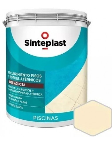 Piscina  Recubrimiento Acríl P/ Pisos Atérmicos Blanco    4 Lts  Sinteplast