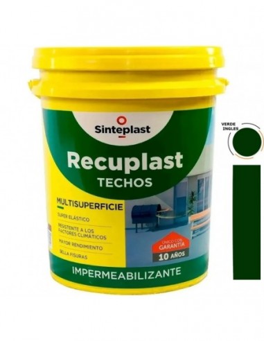 Impermeabilizante  Recuplast  Techos  Verde Ing.   20 Lts        Sinteplast