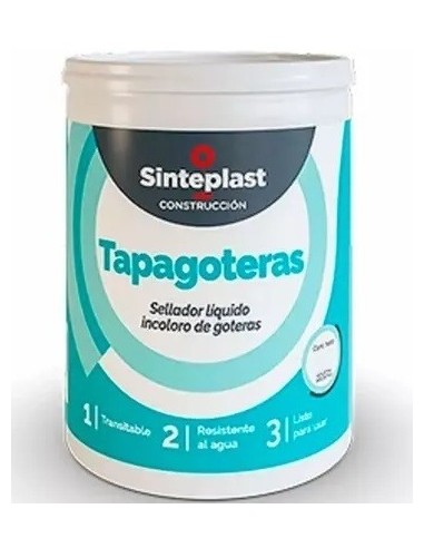 Tapagoteras  Transparente      Impermeable  Liquido    1lt     Sinteplast 