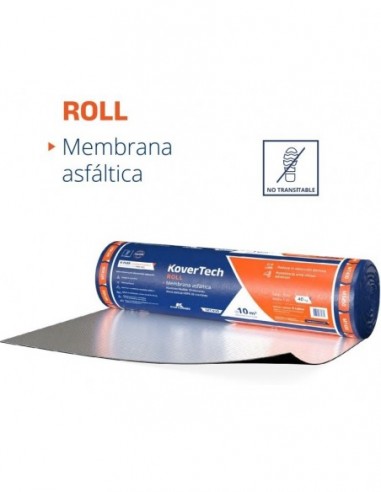 Membrana   Asfaltica  C/ Aluminio      4 Mm   T35 Kg  *  10 Mts " Kovertech "mt400