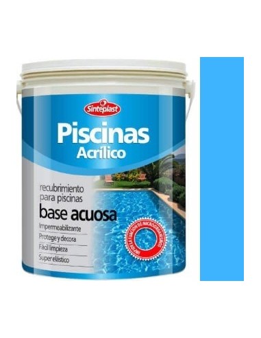 Piscina    " Acrilico - Sinteplast "   10  Lts  Azul  Profundo     Base Acuosa