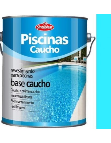 Piscina  " Sinteplast "    10 Lts  Celeste                  - Base Caucho - Solvente 