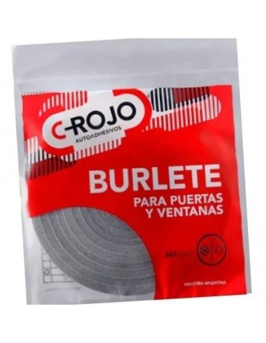 Burletes  Autoadhesivos   10  * 10  Mm  -    5 Mts    " C-rojo "    Para  Puertas Y Ventanas  ( Ancho-espesor -largo )