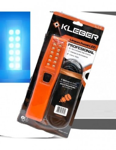 Portatil  De  12   Led Plus  - 12 V   P/  Encendedor Auto   " Kleber "  Ind. Arg. C/ 5mts