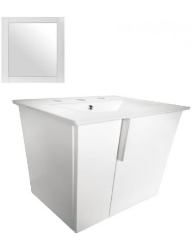 Mueble  De  Baño *  Rabat   + Mesada + Espejo  ¨ Blanco "