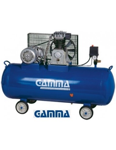 Compresor  Transmisión  A  Correa   150 Lts  3 Hp   " Gamma " Trifásico  Bicilin. Linea - Baja-baja