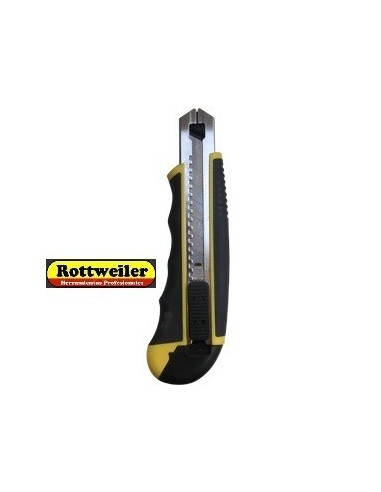 Cutter  Metalico  Profesional  Hoja De 18 Mm  Cabio Aut. De Hoja, Grip Y Freno  " Rottweiler "