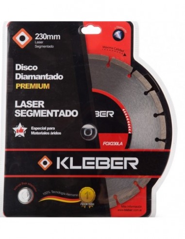 Disco  Diamantado   Laser     230 Mm   " Kleber "  Premium