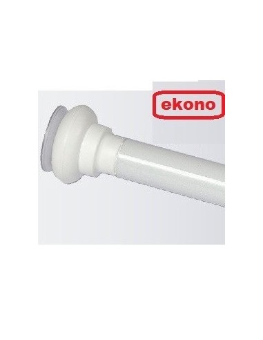 Caño  Para  Cortina  De  Baño   De 1,30  A  2  Mts     Blanco Aluminio  " Ekono "  " Decor "