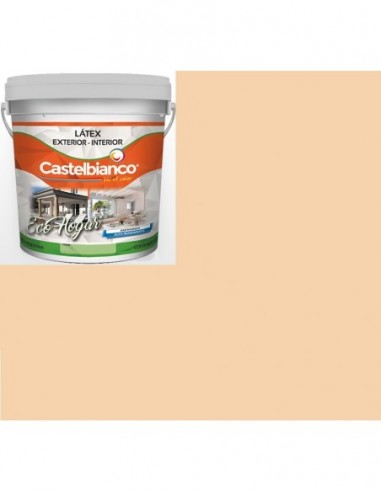 Latex  Color  Amarillo  Durazno          4  Lts   * Eco  Hogar   " Int - Ext - Castelbianco "   