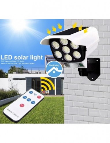 Luminaria     Solar  Simil Camara De Seguridad   Sensor Solar Y De Movimiento  