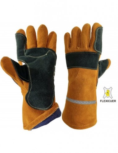 Guante  Soldador  Descarne Marron - Reforzado  *  Kevlar   " Flexicuer "