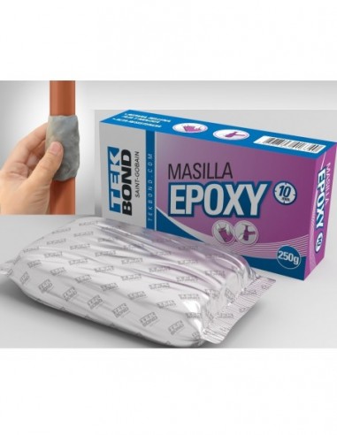 Masilla    Epoxi  * Tipo Poxilina   250 Gr  10 Min.     * Tekbond       " Saint Gobain "