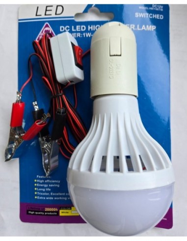 Guardalampara        Led  12 W  - 12 V     2,5 Mts     Cable  Con  Pinzas        * Switchled