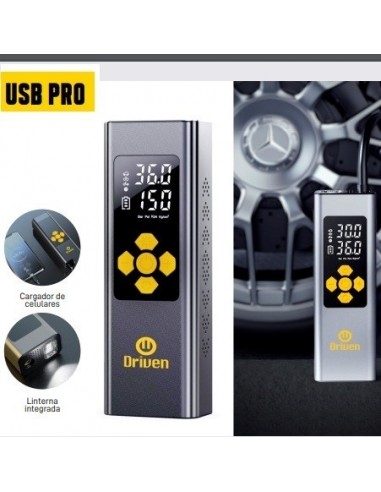 Inflador  Compresor      * Usb  Y  Cargador De Celular - 19 Mm 3*2000 Mah -   * Driven   *iva 10.5